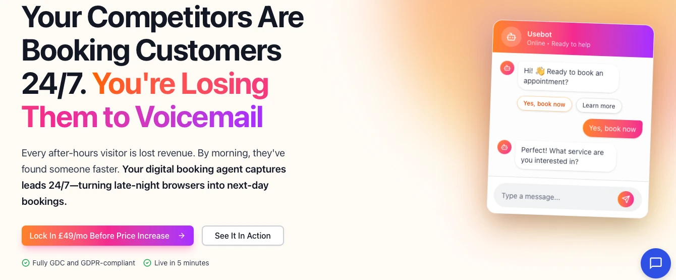 Usebot conversations dashboard